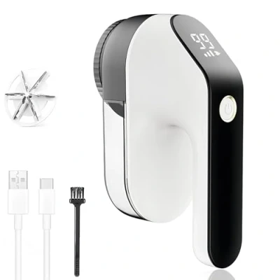 Immagine di Levapelucchi Elettrico,Togli Pelucchi Elettrico,Levapelucchi Elettrico Portatile,Togli Usb Ricaricabile Con Display A Led,Leva Per Vestiti E Mobili