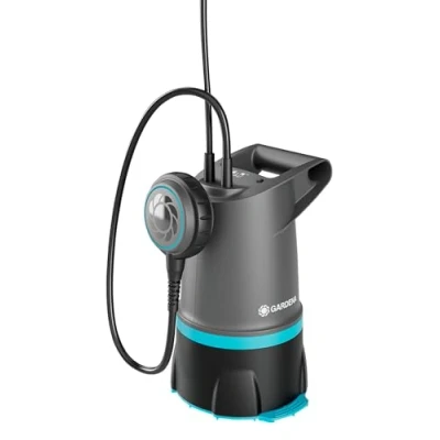 Immagine di Gardena Pompa sommersa 2 in 1 per acque chiare/sporche 20000 BASIC, 20.000 l/h, interruttore a galleggiante, robusta e versatile, ideale il drenaggio (09018 47)
