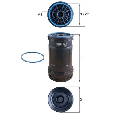 Immagine di MAHLE ORIGINAL KC 699D Filtro Carburante ad avvitamento MERCEDES BENZ: ACTROS MP2 / MP3, ATEGO 2, UNIMOG, SCANIA: P,G,R,T series