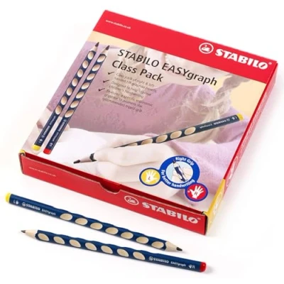 Immagine di Matita Ergonomica triangolare STABILO EASYgraph in Petrolio Class Pack da 48 (8 per Mancini, 40 Destrimani) Gradazione HB