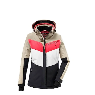 Immagine di killtec Donne Giacca/giacca da sci funzionale con cappuccio staccabile cerniera e ghetta antineve KSW 253 WMN SKI JCKT, light camel, 46, 37583 000
