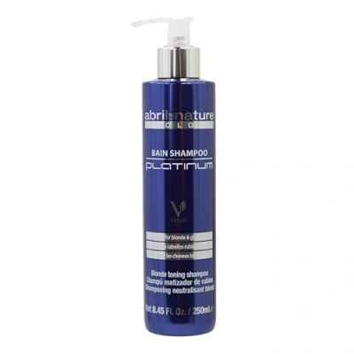 Immagine di abril et nature Platinum Shampoo Professionale Per Capelli Biondi, Decolorati, con Meches e/o Canizie Neutralizzante Viola Addio Toni Gialli Aspetto Platino 250 ml