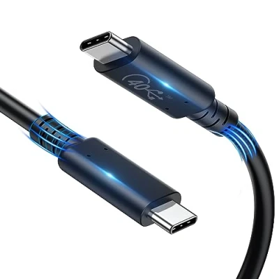 Immagine di [Certificato USB IF] 40Gbps Active USB4 cavo 0,8 m, compatibile con Thunderbolt 4/3, alimentazione 8K Video100W Charging, C 4.0 per Macbook, Surface Pro, iPad DELL XPS e altro ancora