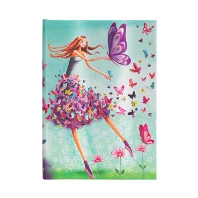 Immagine di Taccuino Paperblanks copertina rigida Midi a righe Farfalle Estiv...