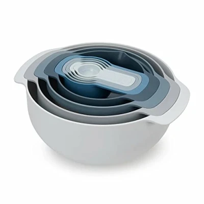 Immagine di Joseph Mixing Bowl / Colander Sieve Measuring Spoon Nest Sky 9 Piece