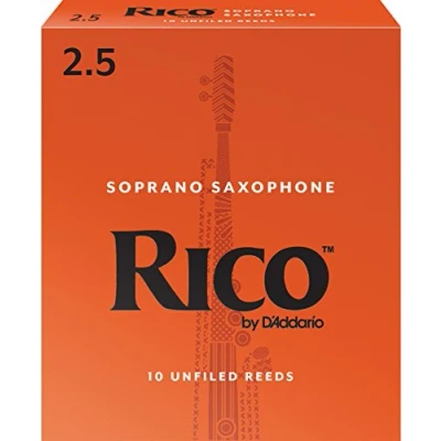 Immagine di Confezione da 10 Ance Rico per Sassofono Soprano, Durezza 2.5