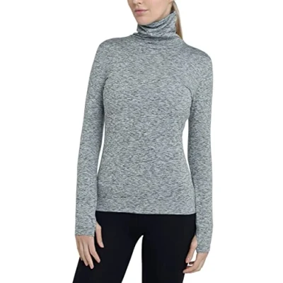 Immagine di TCA Warm Up da Donna Maglia a Collo Alto Corsa Termica Maniche Lunghe Grigio Chiaro, L
