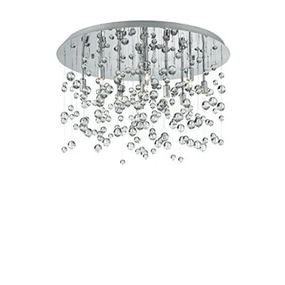 Immagine di Ideal Lux Neve PL8 Cromo Lampada da Soffitto, Metallo, Cromo, Ø 40.5 x H 31.5 cm, alogena