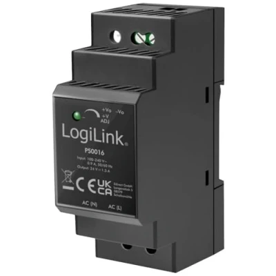 Immagine di LogiLink PS0016 Alimentatore per guida DIN 24 V 1.5 A 36 W Contenuto 1 pz.
