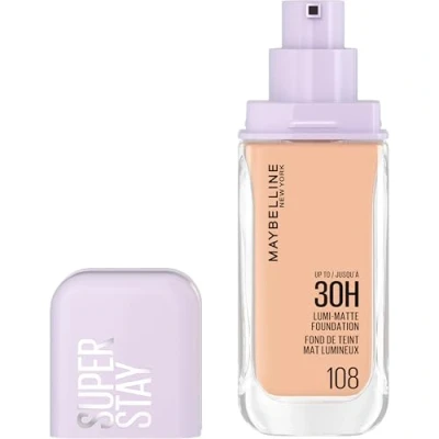 Immagine di Maybelline New York Super STAY LUMI Matte Foundation Fondotinta, Donna, Taglia: 35 ml, 108