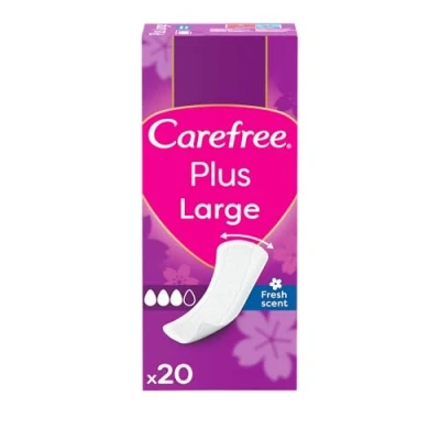 Immagine di Carefree, Prodotti per l&#039;incontinenza, Foderine mutande Plus Large con fragranza fresca 20 pezzi (20 x, Grande vantaggio)
