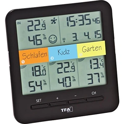 Immagine di TFA Dostmann Weatherhub SmartHome System Klima@Home Termoigrometro senza fili Nero