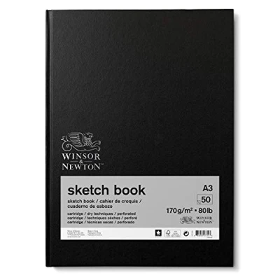 Immagine di Winsor &amp; Newton Carta Schizzo Taccuino da Viaggio 170 g A3 50 Fogli