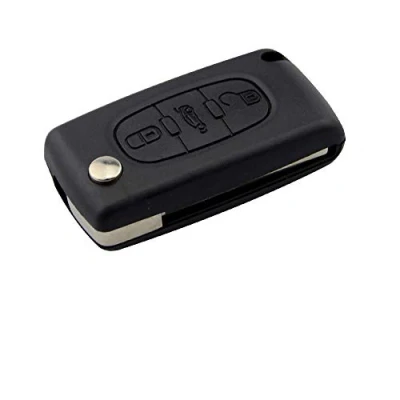 Immagine di SALPIE COVER CHIAVE PORTACHIAVI GUSCIO compatibile con CITROEN C2 C3 C4 C5 PICASSO 2 TASTI PEUGEOT 107 206 207 307 308 406 407 TELECOMANDO (NO VANO BATTERIA 3 TASTI, GUSCIO)