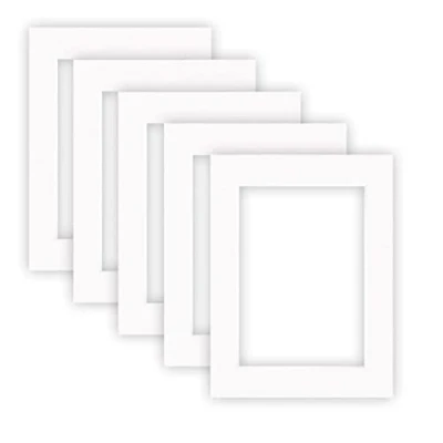 Immagine di nielsen Conservation Cartoncino Passepartout 1,5 mm, set di 5, formato esterno 30x40 cm per immagine 20,5x29,5 cm, bianco polare con struttura