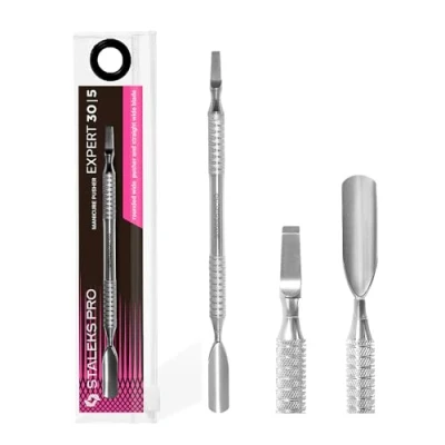 Immagine di STALEKS PRO Spingicuticole Pusher per cuticole Expert 30 Type 5 (Pusher arrotondato e lama larga) PE 30/5