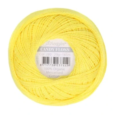 Immagine di Scheepjes Candy Floss 280 Lemon (165m) Filato di Cotone Mercerizzato Biologico 1x20g