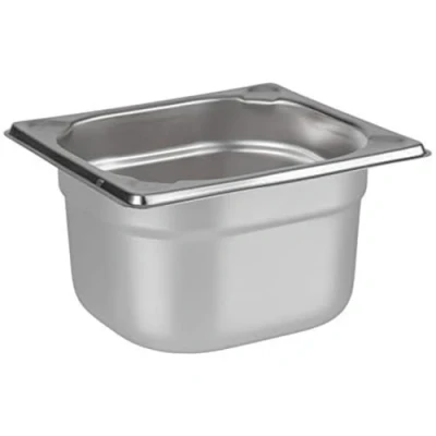 Immagine di APS 81604 GN 1/6 contenitore, acciaio inossidabile Contenitore gastronorm, dimensioni 175 x 160 mm/altezza 100 mm/volume 1,6 litri