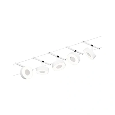 Immagine di Paulmann WS DC Circle Sistema di illuminazione completo su cavo Bianco opaco, Cromo