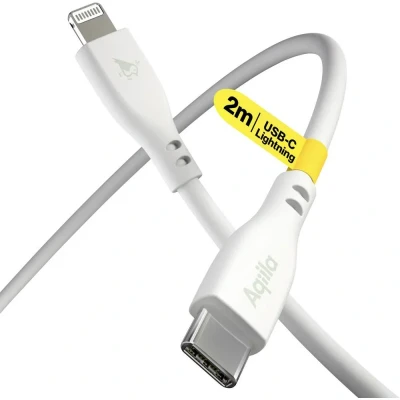 Immagine di Aqiila Cavo USB C 2.0 Connettore Apple Lightning 2 m Bianco AQCBPBIC4SI843