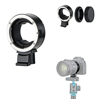 Immagine di JJC Adattatore di montaggio dell&#039;obiettivo per Canon EF S a EOS alloggiamento della fotocamera RF R Ra RP R3 R5 R5c R6 R6II R7 R8 R10 R50