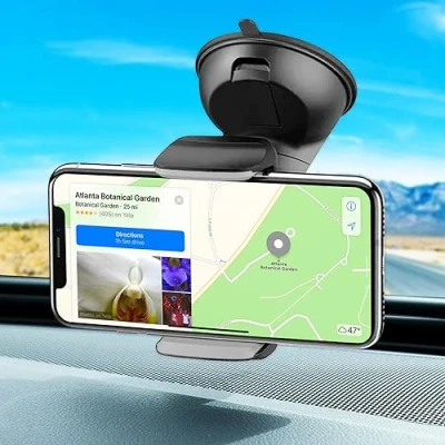 Immagine di porta cellulare auto cruscotto ventosa parabrezza universale valido per telefoni cellulari con schermo fino a 7,6&quot; supporto telefono