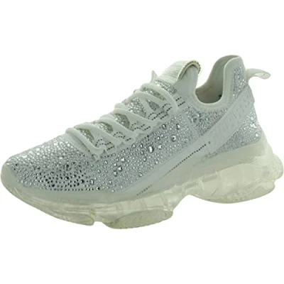 Immagine di Steve Madden Maxima, Scarpe da Ginnastica Donna, Strass Bianchi, 39 EU
