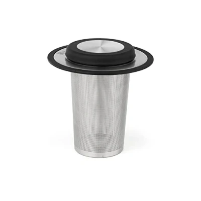 Immagine di Bredemeijer, Filtro per tè con coperchio, in acciaio Inox