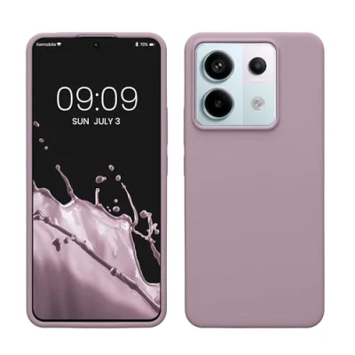 Immagine di kwmobile Cover per Xiaomi Redmi Note 13 Pro 5G / Poco X6 Custodia Back Case Smartphone in Silicone TPU Protezione Gommata lilla color carne