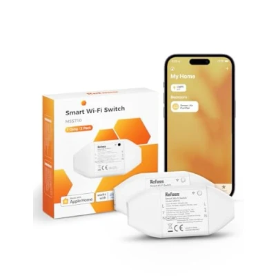 Immagine di Refoss Interruttore WiFi Smart Switch Compatibile con Apple HomeKit, Alexa &amp; Google Home, DIY Spina Intelligente Controllo Remoto, Timer e Regolazione del Programma (2 Pezzi)
