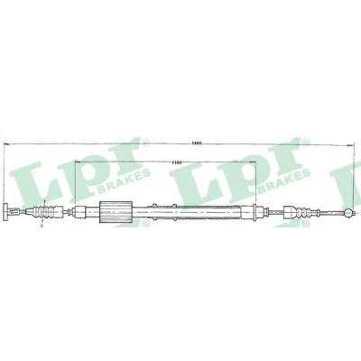 Immagine di LPR C0155B Cavo Freno 1448/1102 a disco