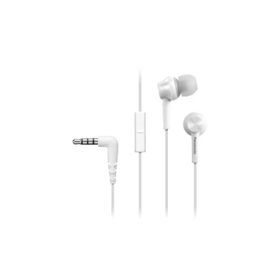 Immagine di Panasonic RP TCM115 Auricolari in Ear Ergonomici, Driver da 9 mm, Bassi Potenti, Microfono Linea, Compatibili con Smartphone, Cavo 1,2 m, Bianco