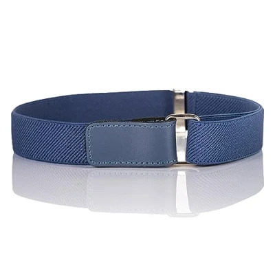 Immagine di Olata Cintura Elastica per Bambini, Regolabile, Chiusura a Strappo con Gancio 0 2 Anni. Blu