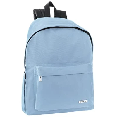 Immagine di COMIX Zaino Fiordaliso, Scuola Unisex per Bambini e Ragazzi con Spallacci Regolabili Retro Imbottito,Chiusura Principale Tasca Frontale Chiusura ZIP, Idrorepellente