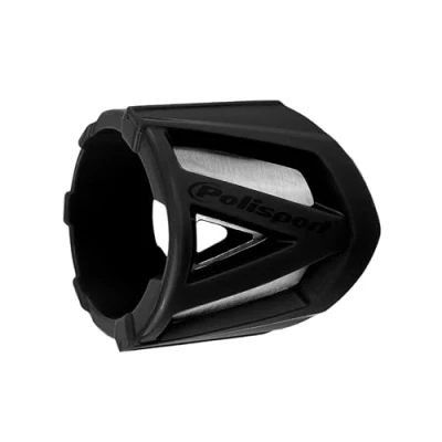 Immagine di POLISPORT 8483900001 Protezione marmitta resistente versione piccola 20 33cm UNIVERSALE realizzata in acciaio inox leggero e silicone a colori Nero