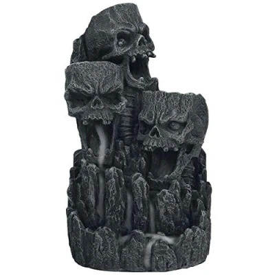 Immagine di Nemesis Now Bruciatore di incenso a torre con teschio, 17,5 cm, in resina, colore: