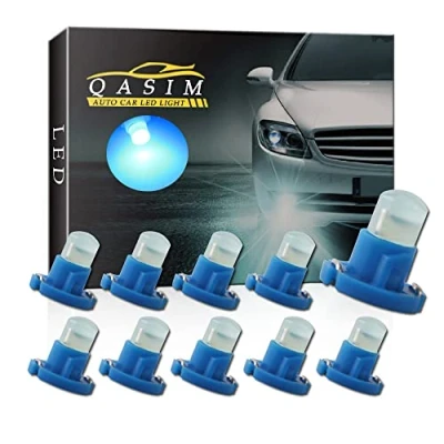 Immagine di Qasim 10x T4.2 LED COB Lampadine 1SMD Blu per auto Luce Cruscotto Strumento Tachimetro Pannello DC 12V