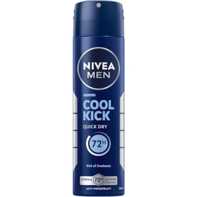 Immagine di NIVEA Men Cool Kick Spray Deodorante in confezione da 6 x 150 ml, uomo con formula Care, anti traspirante per 48 h di intensa freschezza