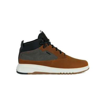 Immagine di Geox U Aerantis B ABX Stivaletti stringati, Uomo, Taglia: 42, Ochre graphite Pelle e tessuto