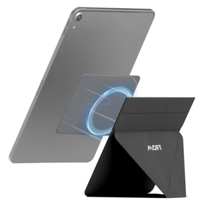 Immagine di MOFT Snap Supporto per tablet, Pieghevole e regolabile in verticale/paesaggio, iPad dal design ultra sottile scrivania, Compatibile con tablet da 9,7&quot; a 12,9&quot;, Nero