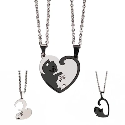 Immagine di Collana Pendente Amicizia Set Best Friends BFF Coppia Amore per 2 Ragazze Regalo di Compleanno Migliori Amici