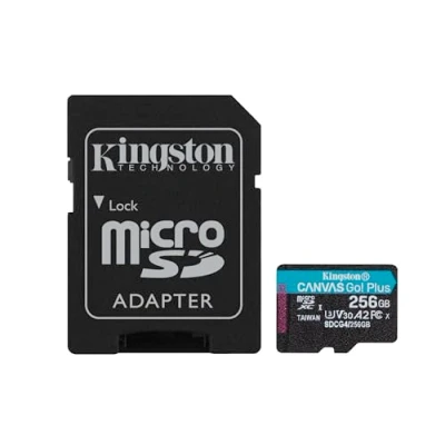 Immagine di Kingston Canvas Go Plus microSDXC Scheda Di Memoria Gen4 200MB/s A2 U3 V30 256GB Adattatore Incluso SDCG4/256GB