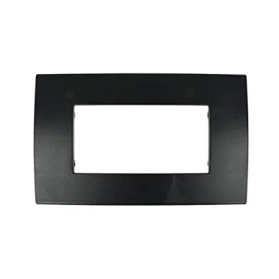 Immagine di Placche Compatibile Con Vimar Arke, Da 4 Moduli/Posti, Colore Nero