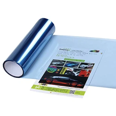 Immagine di XUPHINX Autoadesivo Luce Auto Fumo Nebbia fanale Posteriore Faro Tinta Foglio di Pellicola in Vinile Azzurro 30x60cm