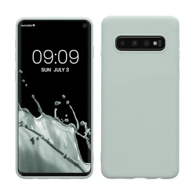 Immagine di kwmobile Custodia Compatibile con Samsung Galaxy S10 Cover Back Case per Smartphone in Silicone TPU Protezione Gommata menta freddo