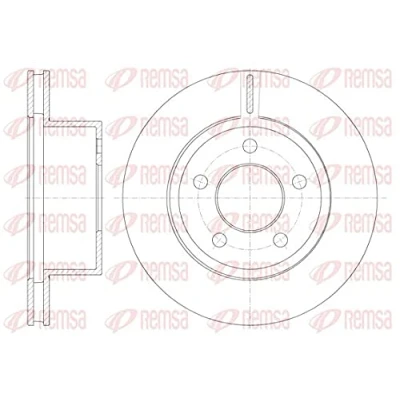 Immagine di REMSA 6886.10 Disco freno Assale anteriore 280, 280 24 5 ventilato JEEP: GRAND Cherokee 2, II, WRANGLER 2