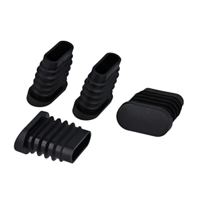 Immagine di GleitGut 4 tappi lamellari ovali per gambe oblique in plastica, inclinati da 0 a 20, colore nero (30 x 15 mm)