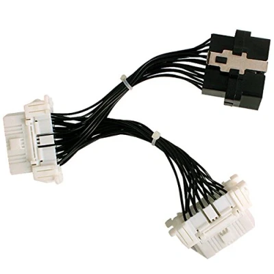 Immagine di B11 OBD II OBD2 16 pin Splitter prolunga 1 x maschio e 2 femmina cavo adattatore (0,5FT/15CM)
