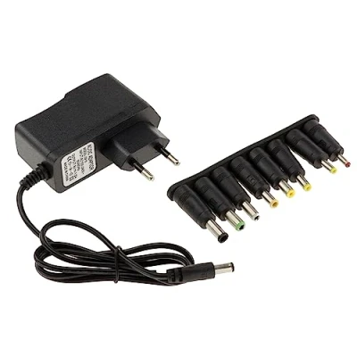 Immagine di KALEA INFORMATIQUE alimentatore esterno da 220V a 9V DC 1,5A fornito con 8 terminali adattabili. Sostituisce un 0,25A 0,5A 0,75A 1A 1,25A
