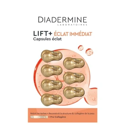 Immagine di Diadermine Lift+ Capsule antirughe, viso e collo brillare immediat, 7 x 4 ml